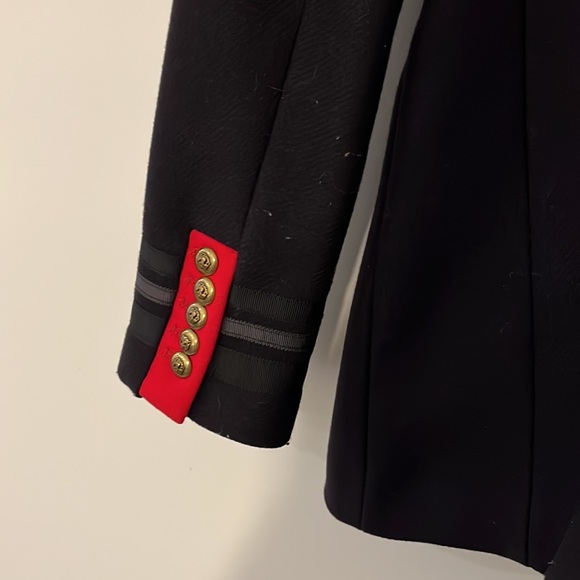 Zara dark navy blue/ red accent/ gold buttons - Picture 7 of 9